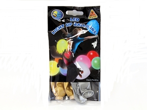 Világító LED-es lufi Arany és ezüst színű