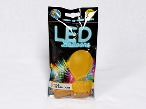 Világító LED-es lufi Arany színű