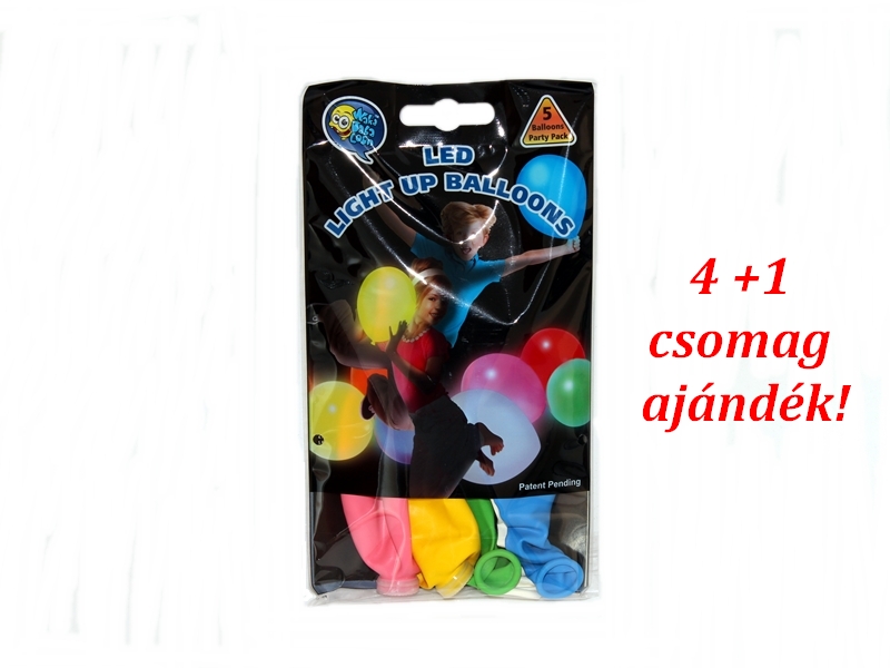 Világító LED-es lufi színes MIX1 akció, 5.996 Ft