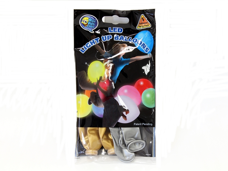 Világító LED-es lufi Arany és ezüst színű, 1.599 Ft